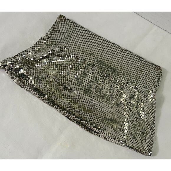 Vintage Whiting & Davis Co Bags-Silver Mesh Handbag-Clutch-Silk Lined-Elegant - Picture 5 of 7